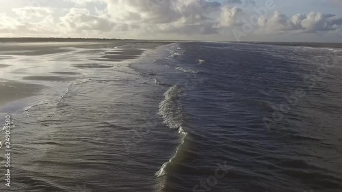 The nordsea from a drone perspective on the island of Ameland. photo