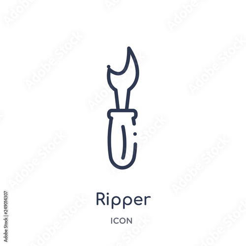 ripper icon from sew outline collection. Thin line ripper icon isolated on white background.