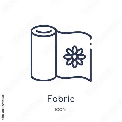 fabric icon from sew outline collection. Thin line fabric icon isolated on white background.