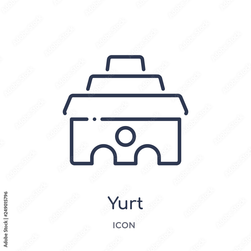 yurt icon from sauna outline collection. Thin line yurt icon isolated on white background. yurt icon from sauna outline collection. Thin line yurt icon isolated on white background.