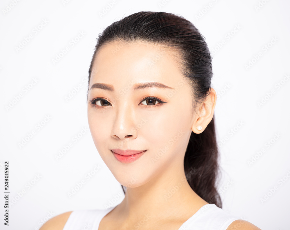 closeup Beauty face of the young beautiful woman closeup Beauty face of the young beautiful woman