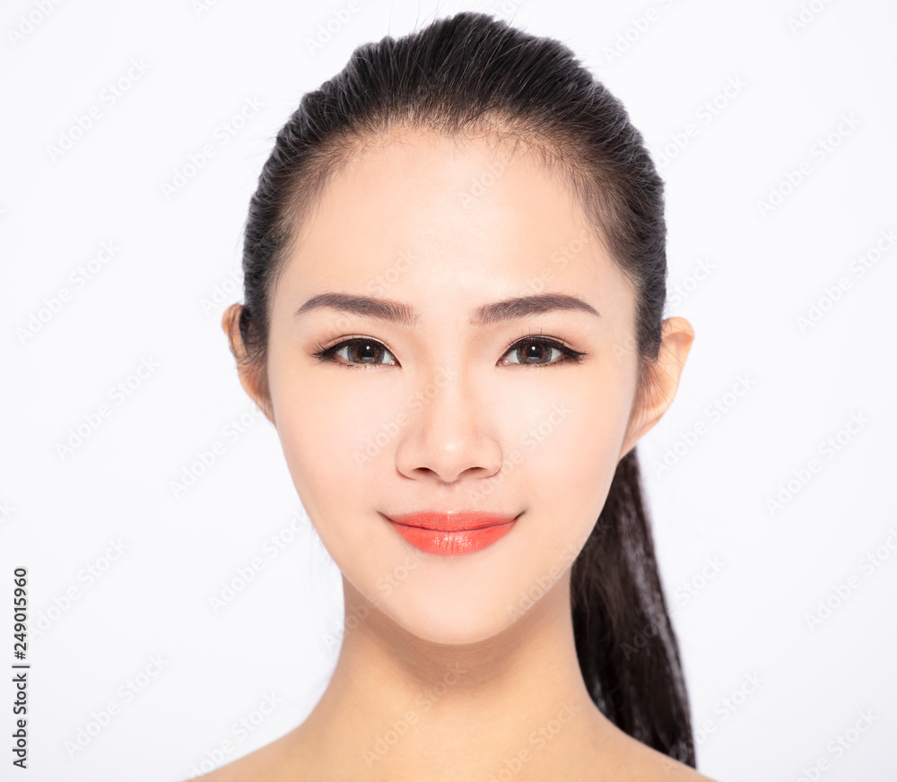 closeup Beauty face of the young beautiful woman closeup Beauty face of the young beautiful woman