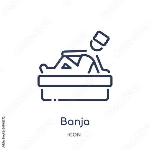 banja icon from sauna outline collection. Thin line banja icon isolated on white background.