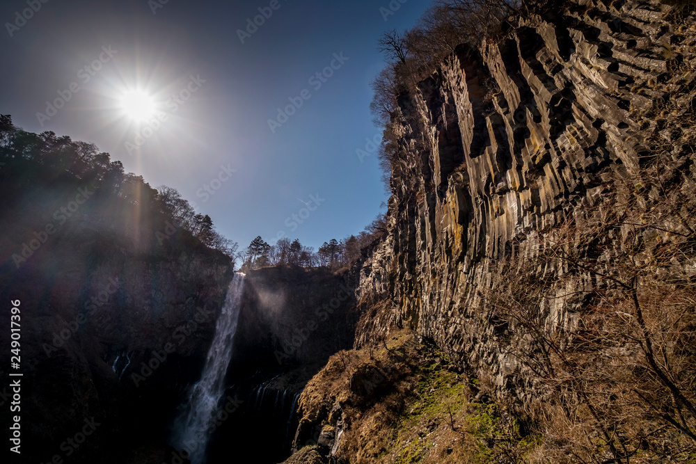 Fototapeta waterfall in the mountains, Nikko, Japan