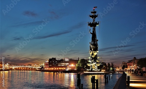 monument to Peter the great on the Moscow river © Максим Пирогов
