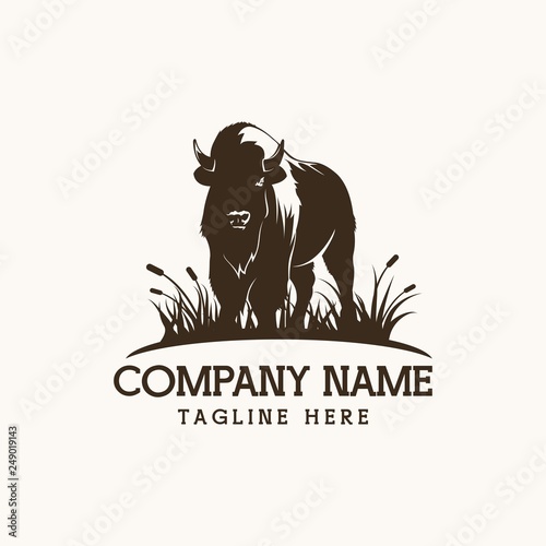 bison farm amazing design for your company or brand