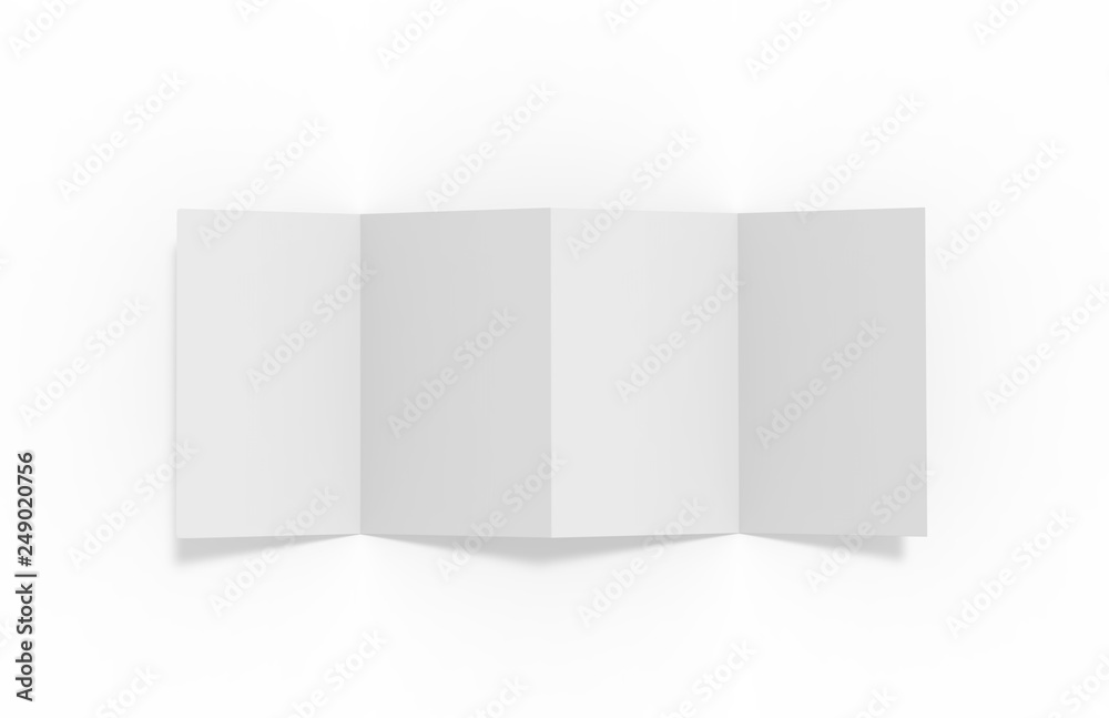 Accordion fold brochure, four fold brochure, eight pages four panel