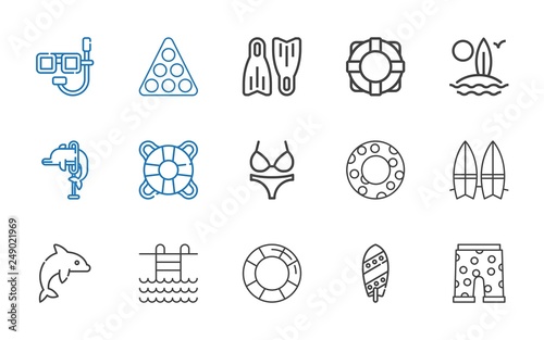 swim icons set