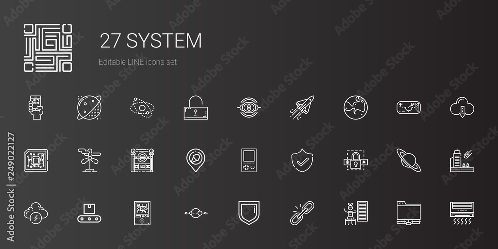 system icons set