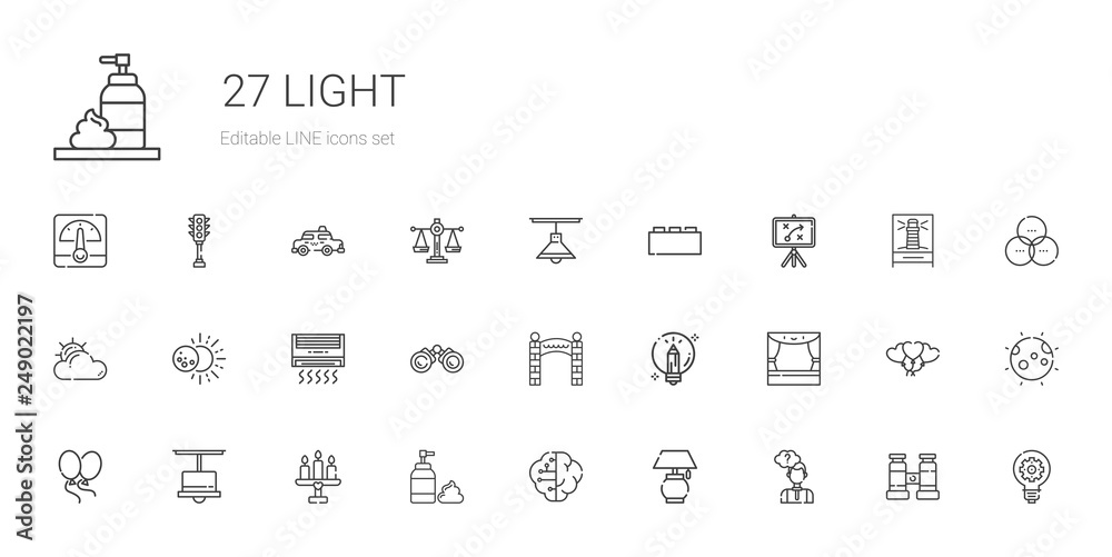 light icons set light icons set