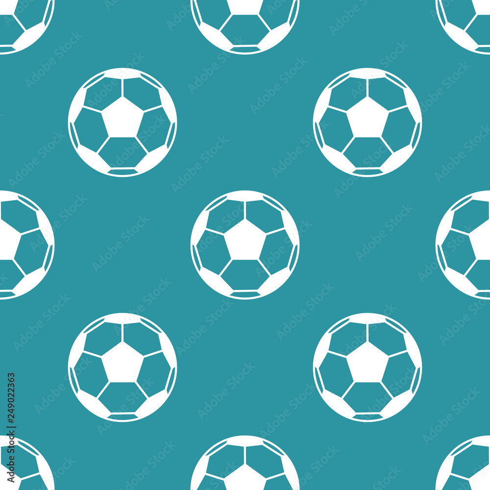 Seamless Pattern football. Saved in swatches.