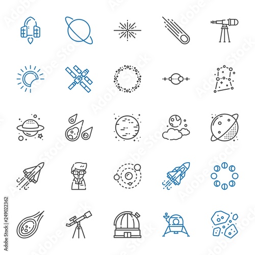 astronomy icons set