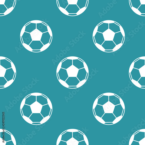 Seamless Pattern football. Saved in swatches.