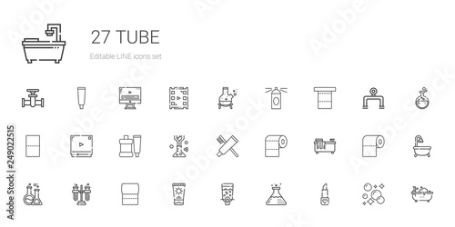 tube icons set