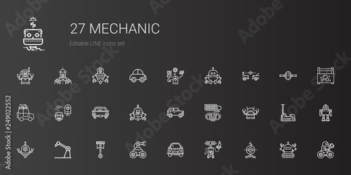 mechanic icons set