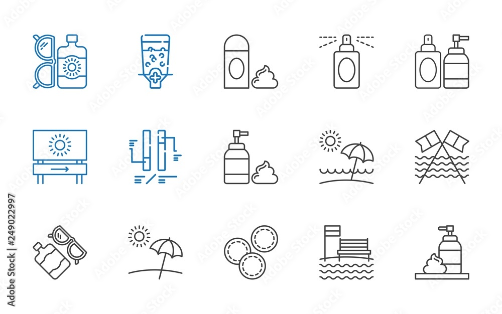 Fototapeta premium lotion icons set