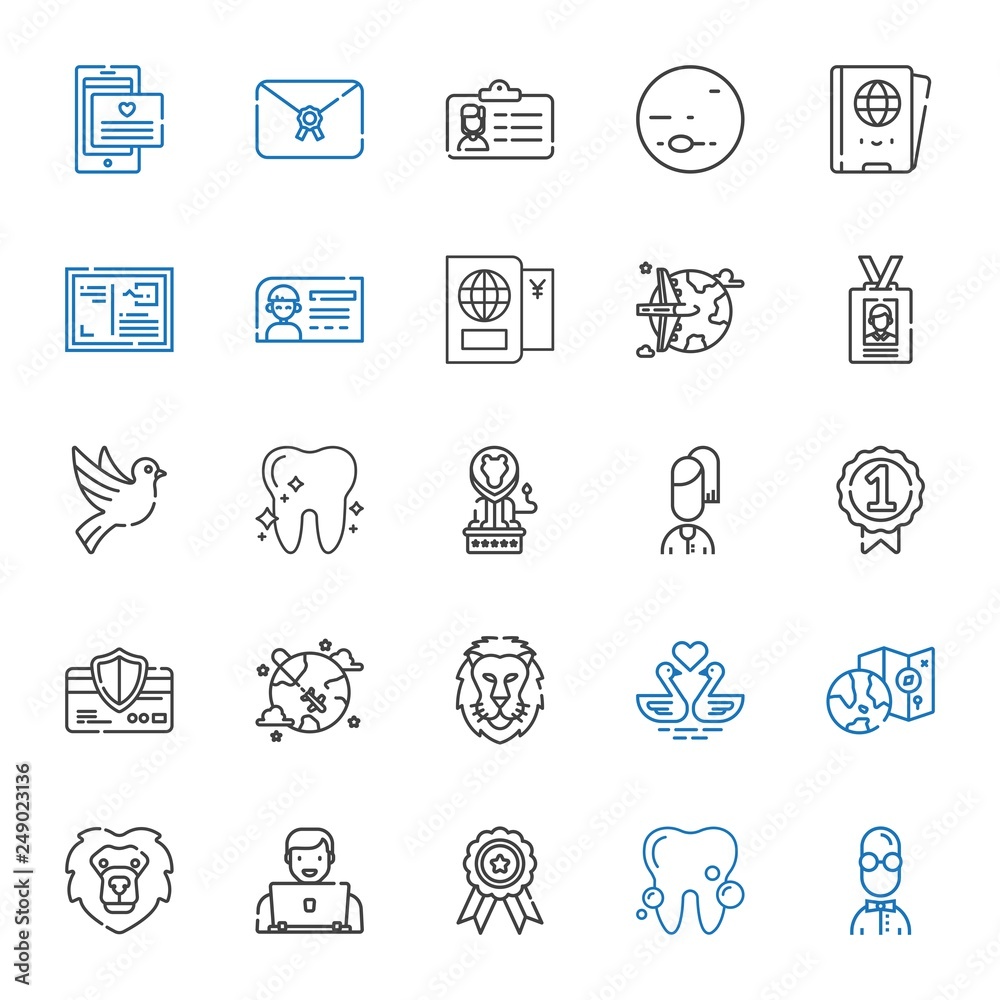 identity icons set