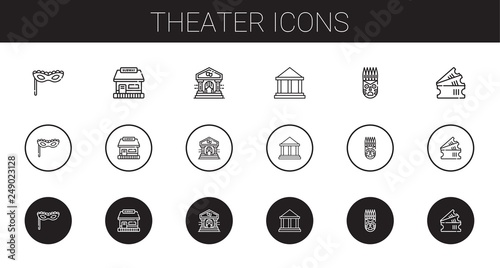 theater icons set