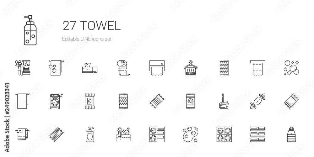 towel icons set towel icons set