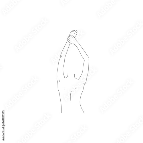 Woman, single line, abstract sketch, isolated vector hand drawn, line drawing. Drawing for print, postcard, text, invitation, poster, background, book, t-shirt