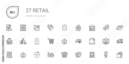retail icons set