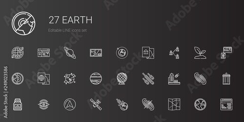 earth icons set