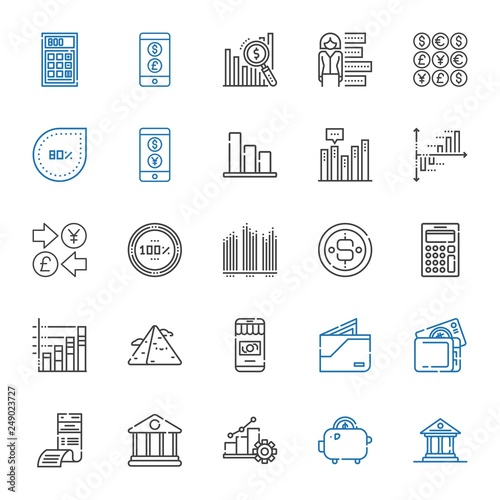 financial icons set