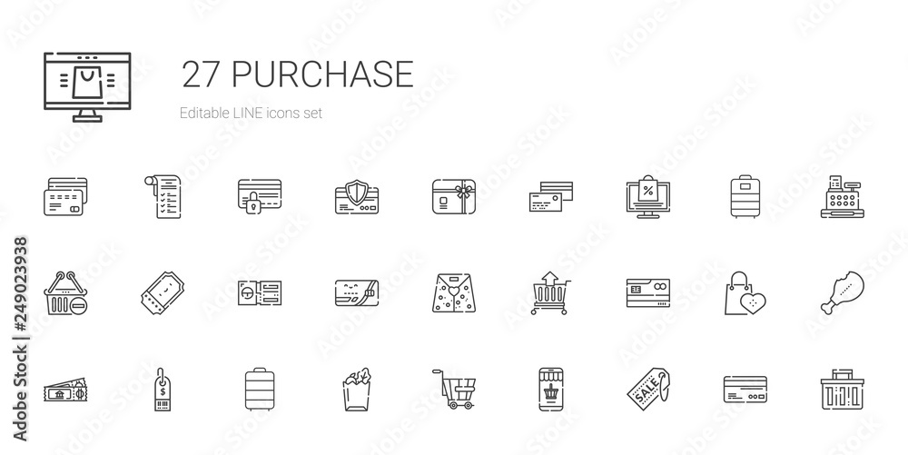 purchase icons set purchase icons set