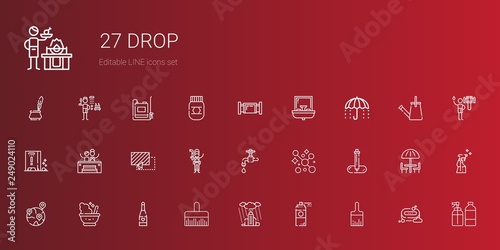 drop icons set