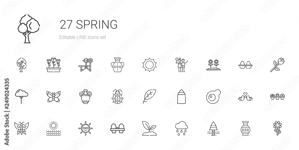 spring icons set spring icons set