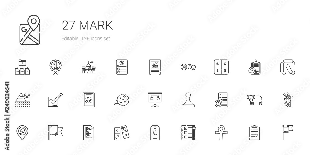 mark icons set mark icons set