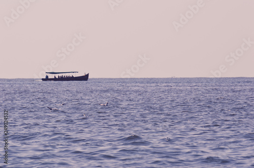 Boat in the sea, Goa , India 