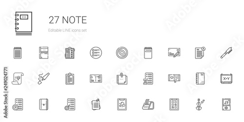 note icons set