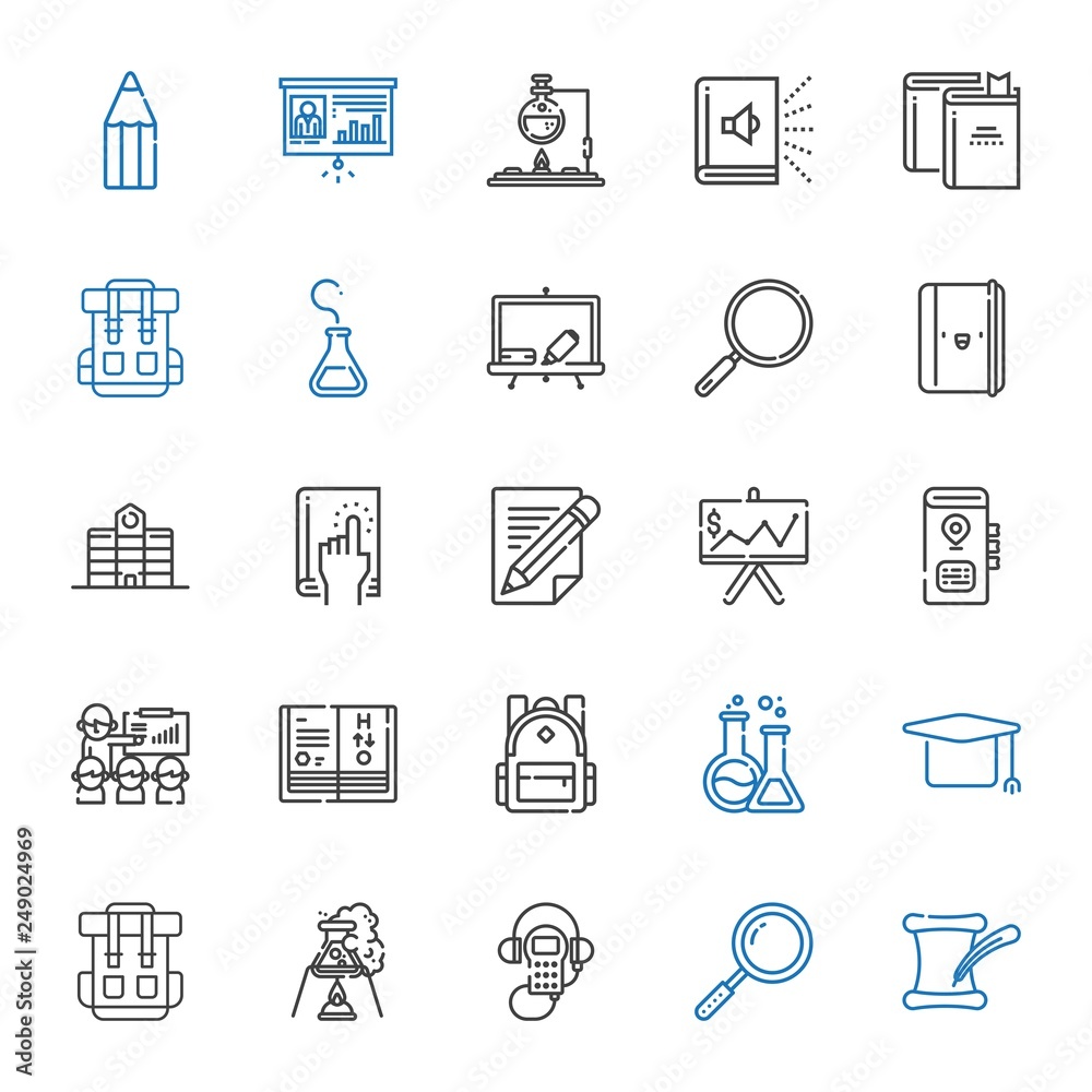 Fototapeta premium study icons set