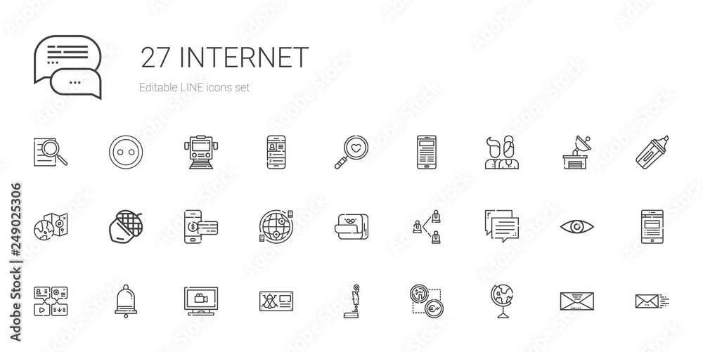 internet icons set
