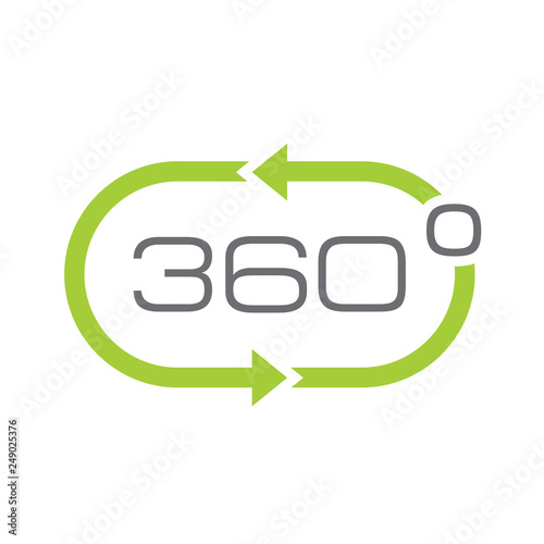 Virtual reality 360 icon on white background for graphic and web design, Modern simple vector sign. Internet concept. Trendy symbol for website design web button or mobile app