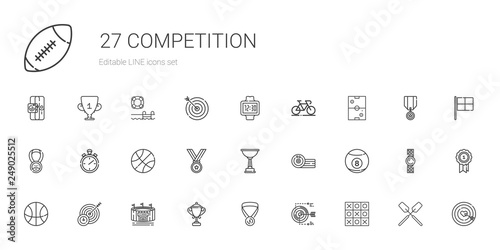 competition icons set