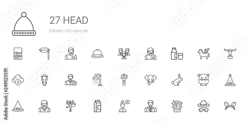 head icons set