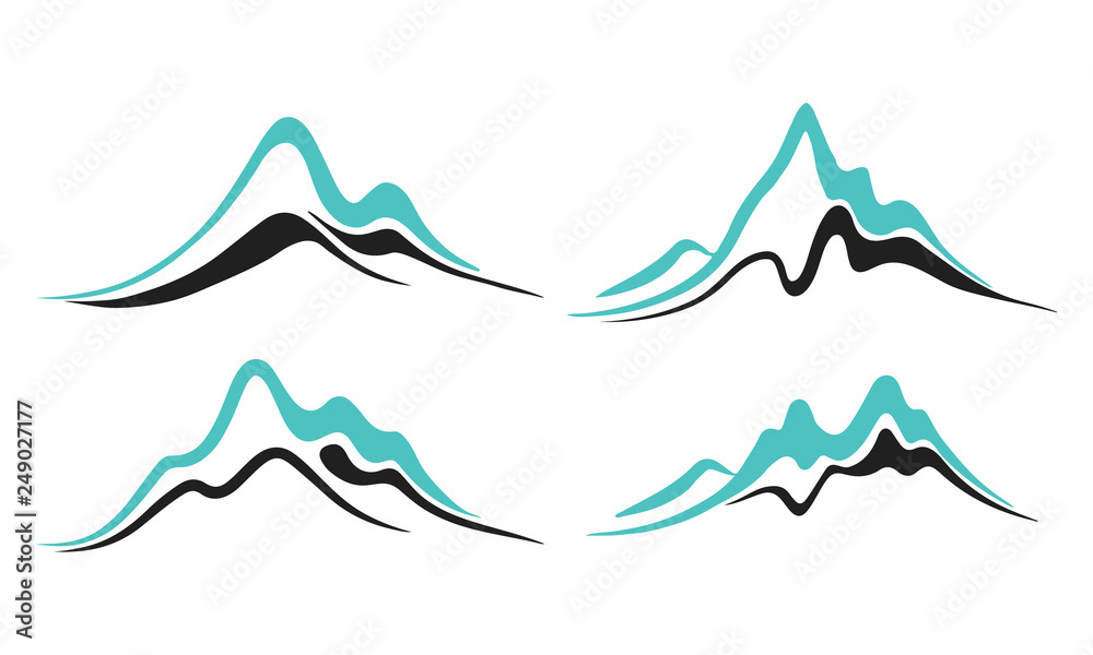 Mountains and Peaks Logo Vector Mountains and Peaks Logo Vector