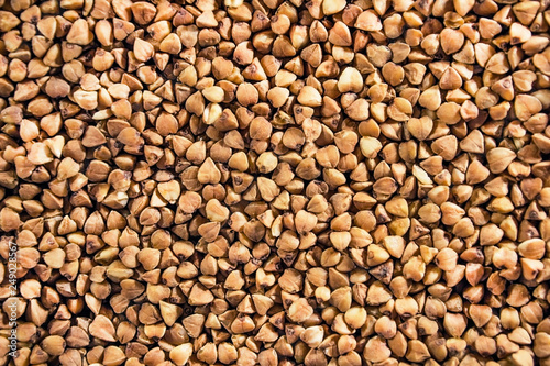 Brown buckwheat texture