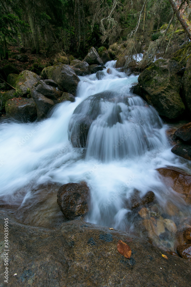 river in the mountains. mountainous area. photo on a long exposure, cloudy day. waterfalls in the mountains in the forest river in the mountains. mountainous area. photo on a long exposure, cloudy day. waterfalls in the mountains in the forest