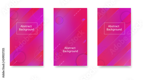 Creative cover in a minimalist style. Gradient, neon, lines, forms. Vector. Color geometric gradient, abstract background.