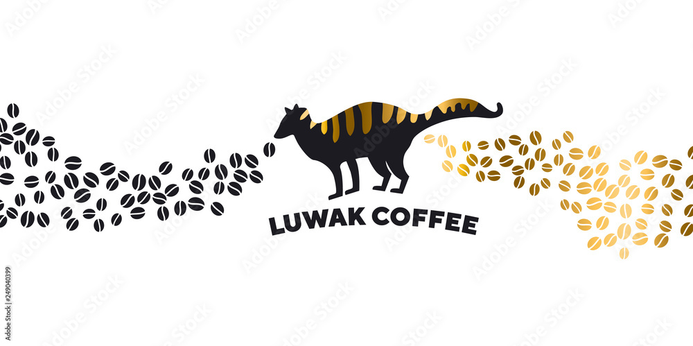 Luwak coffee vector banner template Luwak coffee vector banner template