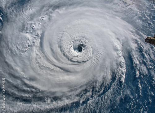 Satellite view. Hurricane Florence over the Atlantics close to the US coast . Elements of this image furnished by NASA. photo