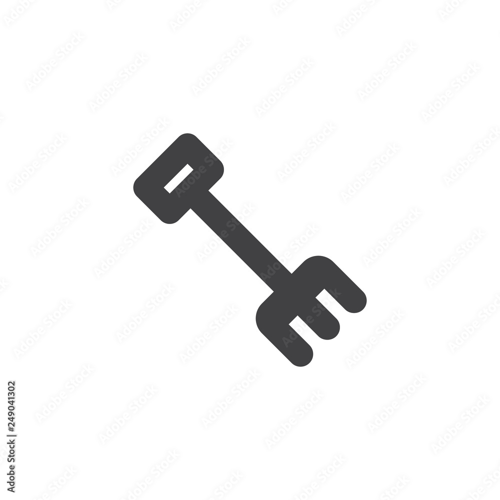 Garden rake vector icon. filled flat sign for mobile concept and web design. Abstract rake simple solid icon. Symbol, logo illustration. Pixel perfect vector graphics Garden rake vector icon. filled flat sign for mobile concept and web design. Abstract rake simple solid icon. Symbol, logo illustration. Pixel perfect vector graphics