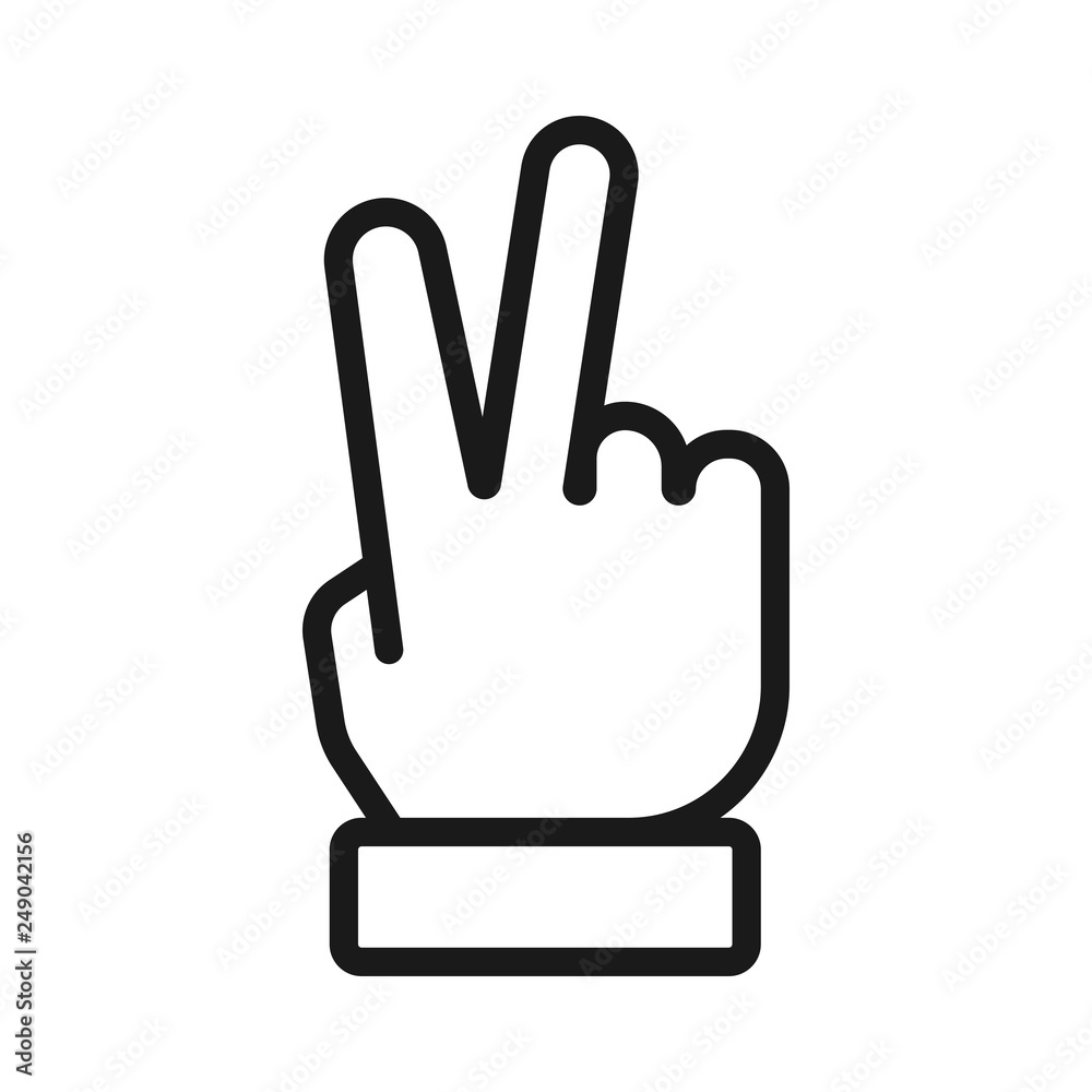 hand gesture. minimal thin line web icon. simple vector illustration outline. concept for infographic website or app. hand gesture. minimal thin line web icon. simple vector illustration outline. concept for infographic website or app.