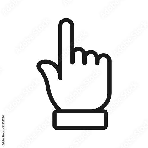 hand gesture. minimal thin line web icon. simple vector illustration outline. concept for infographic website or app.