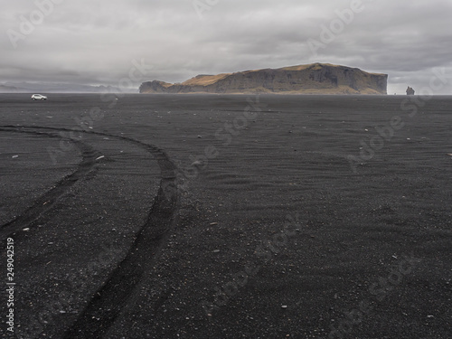 roadtrip at black sand beach, Iceland