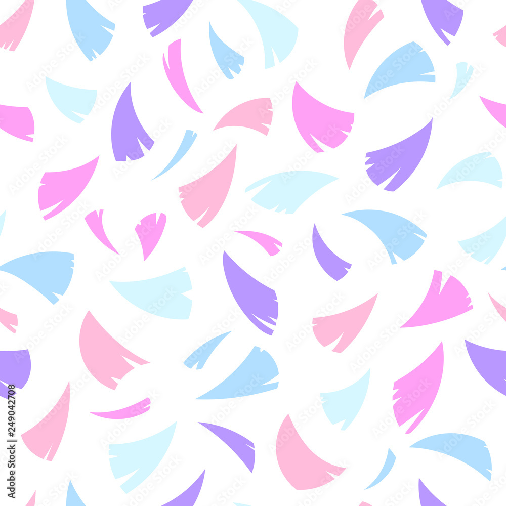 Abstract rose flower petals confetti seamless pattern. Pastel color. vector illustration Abstract rose flower petals confetti seamless pattern. Pastel color. vector illustration