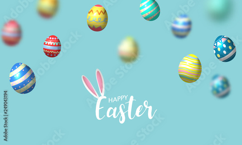 Happy Easter background. Vector illustration.
